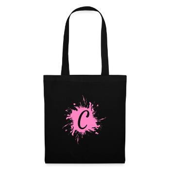 Letter C - initial letter C - Tote Bag - black - Front