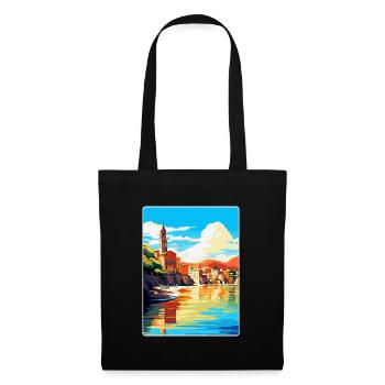 San Sebastian Spain Vintage Travel Poster Souvenir - Tote Bag - black - Front