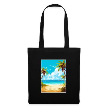 Îles Turques-et-Caïques Caraïbes Affiche de voyage - Sac en tissu - noir - Devant