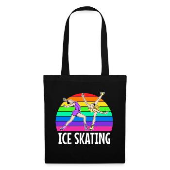 Eislaufen Eishockey Snowboard Wintersport Eis - Stoffbeutel - Schwarz - Vorne