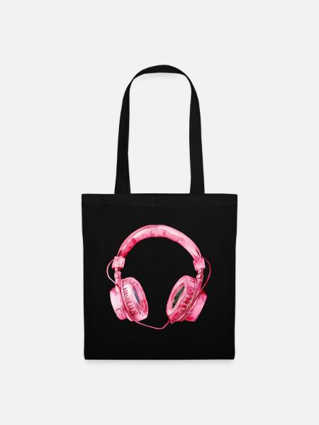 Headphones Listen to music - Tote Bag - black