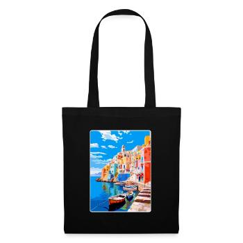 Ponza Italy Vintage Travel Poster WPA Art Souvenir - Tote Bag - black - Front