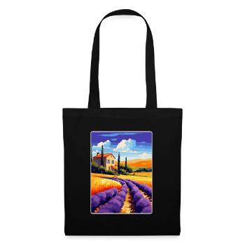 Provence Frankreich Vintage Reiseplakat Souvenir WPA - Stoffbeutel - Schwarz - Vorne