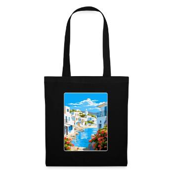 Paros Greece Vintage Travel Poster WPA Souvenir - Tote Bag - black - Front