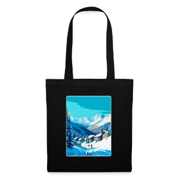 Les Arcs France Vintage Travel Poster Souvenir WPA - Tote Bag - black - Front