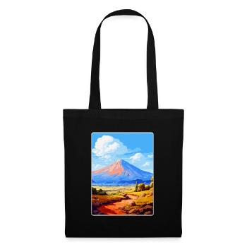 Parc national du Teide Espagne Affiche de voyage vintage - Sac en tissu - noir - Devant