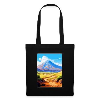 Parc national du Teide Espagne Affiche de voyage vintage - Sac en tissu - noir - Devant