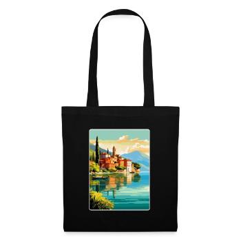 Lake Como Italy Vintage Travel Poster Souvenir WPA - Tote Bag - black - Front