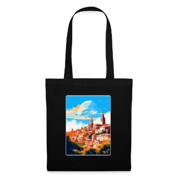 Toledo Spanien Vintage Reiseposter WPA Souvenir - Stoffbeutel - Schwarz - Vorne