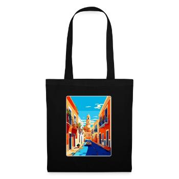Jerez De La Frontera Spanien Vintage Reiseplakat - Stoffbeutel - Schwarz - Vorne