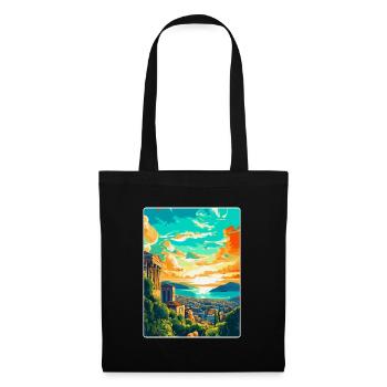 Athens Greece Vintage Travel Poster WPA Souvenir - Tote Bag - black - Front