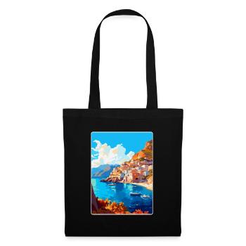 Karpathos Greece Vintage Travel Poster Souvenir - Tote Bag - black - Front