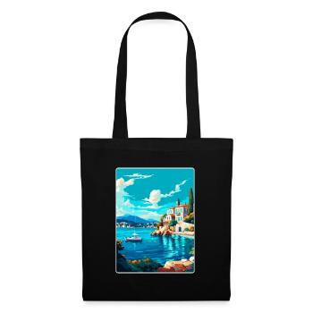 Skiathos Grèce Affiche de voyage vintage Souvenir WPA - Sac en tissu - noir - Devant