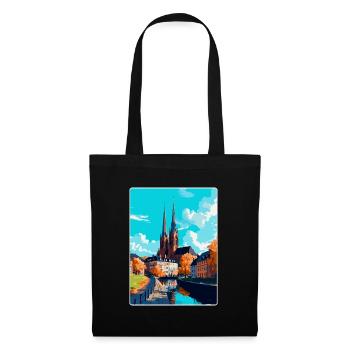 Uppsala Sweden Vintage Travel Poster Souvenir WPA - Tote Bag - black - Front