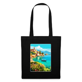 Crète Grèce Affiche de voyage vintage WPA Souvenir - Sac en tissu - noir - Devant