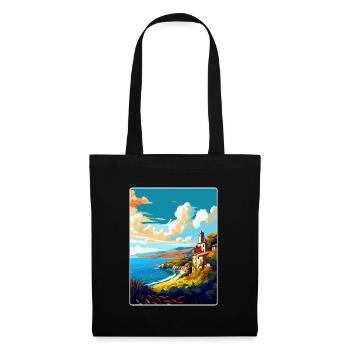 Galicien Spanien Vintage Reiseplakat WPA Souvenir - Stoffbeutel - Schwarz - Vorne