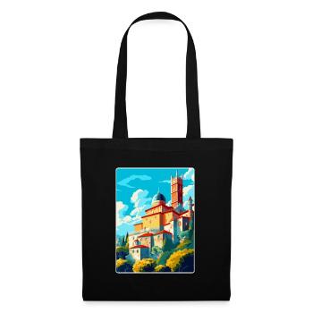 Sintra Portugal Affiche de voyage vintage Souvenir WPA - Sac en tissu - noir - Devant