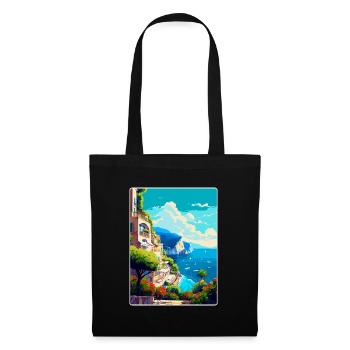 Capri Italy Vintage Travel Poster WPA Art Souvenir - Tote Bag - black - Front
