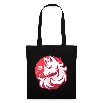 Asian Style White Fox - Tote Bag - black - Front