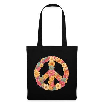 Fleure love and peace - Tote Bag - black - Front