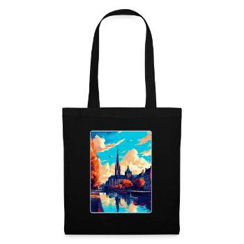 Bonn Allemagne Affiche de voyage vintage WPA Souvenir - Sac en tissu - noir - Devant