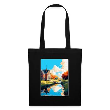 Uitgeest Netherlands Vintage Travel Poster WPA Art - Tote Bag - black - Front