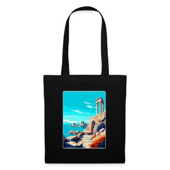 Delos Grèce Vintage Poster Voyage WPA Souvenir - Sac en tissu - noir - Devant