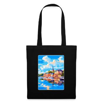 Souvenir de l’affiche de voyage vintage Naantali Finlande - Sac en tissu - noir - Devant