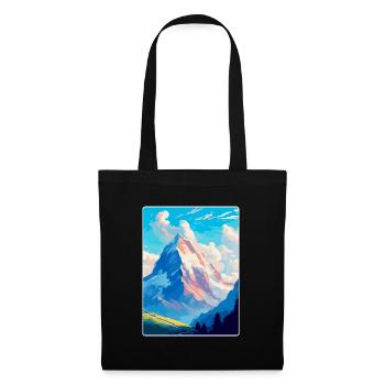 Eiger Suisse Affiche de voyage vintage souvenir - Sac en tissu - noir - Devant