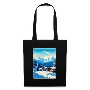 Kitzbuhel Austria Vintage Travel Poster Souvenir - Tote Bag - black - Front