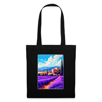Provence Frankreich Vintage Reiseplakat Souvenir WPA - Stoffbeutel - Schwarz - Vorne