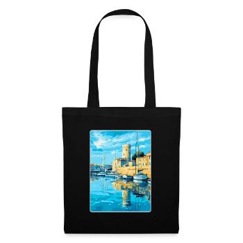 La Rochelle France Vintage Travel Poster Souvenir - Tote Bag - black - Front