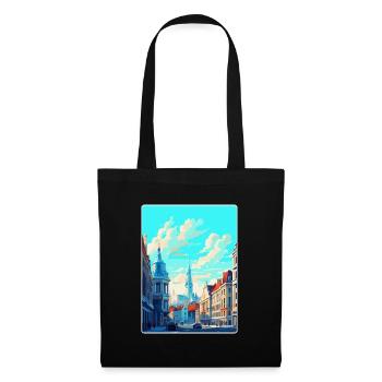 Brussels Belgium Vintage Travel Poster Souvenir - Tote Bag - black - Front