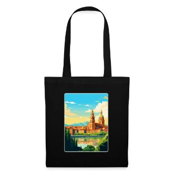 Salamanque Espagne Affiche de voyage vintage Souvenir WPA - Sac en tissu - noir - Devant