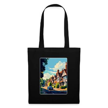 Lindfield Angleterre Royaume-Uni Affiche de voyage vintage WPA Art - Sac en tissu - noir - Devant