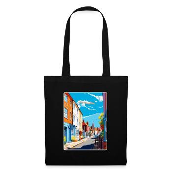 Faversham Angleterre Royaume-Uni Affiche de voyage vintage WPA Art - Sac en tissu - noir - Devant