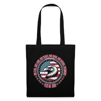 4 JUILLET, UN DRAPEAU, UN CŒUR ET UNE NATION, PATRIOTE - Sac en tissu - noir - Devant
