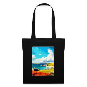 Shetland Écosse Royaume-Uni Affiche de voyage vintage WPA Art - Sac en tissu - noir - Devant