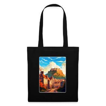 Edinburgh Scotland Uk Travel Poster Souvenir WPA - Tote Bag - black - Front