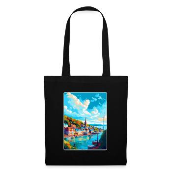 Dartmouth England Uk Travel Poster Souvenir WPA - Tote Bag - black - Front