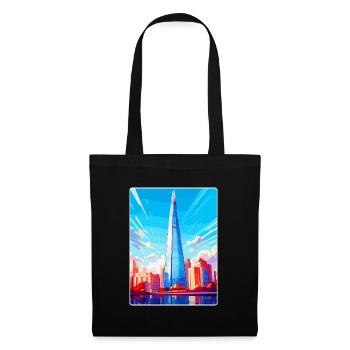 The Shard England Uk Travel Poster Souvenir WPA - Tote Bag - black - Front