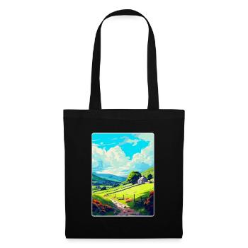 Llanblethian Wales Uk Travel Poster Souvenir WPA - Tote Bag - black - Front
