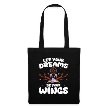 Capteur de rêves Motivation mystique - Sac en tissu - noir - Devant