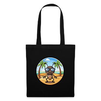 Ameise lustige Cartoon Sommer Strand Sonnenbrille Aufkleber - Stoffbeutel - Schwarz - Vorne