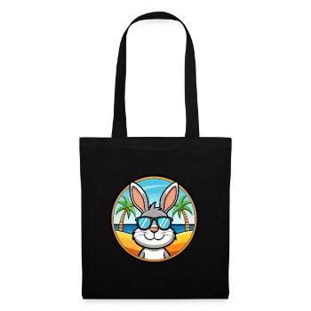 Rabbit Funny Cartoon Summer Beach Sunglasses Cool - Tote Bag - black - Front