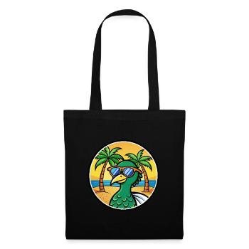 Peacock Funny Cartoon Summer Beach Sunglasses Cool - Tote Bag - black - Front