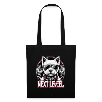 West Highland White Terrier Niveau supérieur Hip Hop - Sac en tissu - noir - Devant