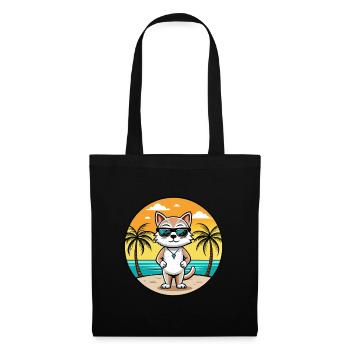 Burmilla Cat Breed Cartoon Sunglasses Beach - Tote Bag - black - Front