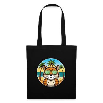 Lunettes de soleil California Spangled Cat Breed Cartoon - Sac en tissu - noir - Devant