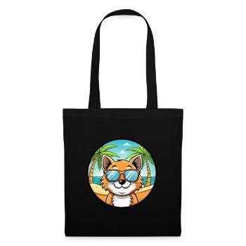 Bambino Cat Breed Cartoon Lunettes de soleil Beach - Sac en tissu - noir - Devant